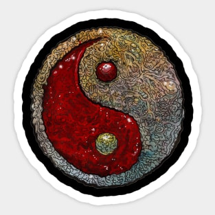 Zombie Yin Yang Sticker